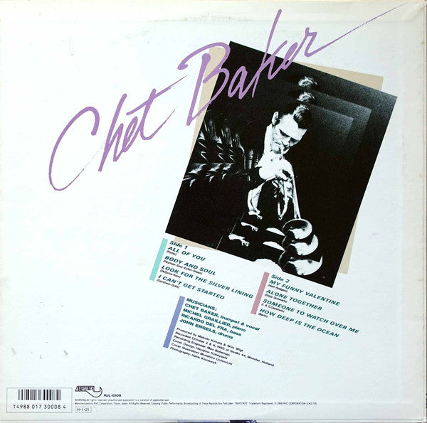 Chet Baker : Sings Again (LP, Album, Promo)