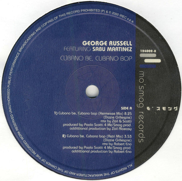 George Russell Featuring Sabu Martinez : Cubano Be, Cubano Bop (12")