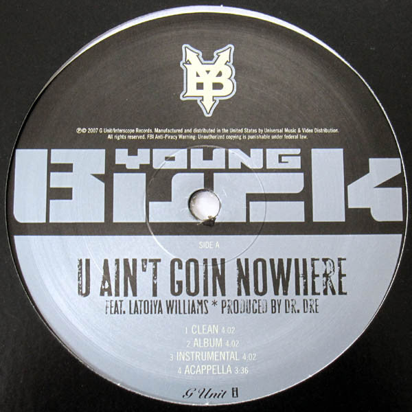 Young Buck : U Ain't Goin Nowhere / Buck The World (12", Single, Promo)