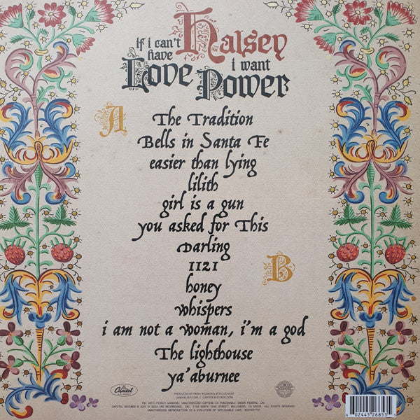 Halsey : If I Can't Have Love, I Want Power (LP, Album, Ltd, Pur)