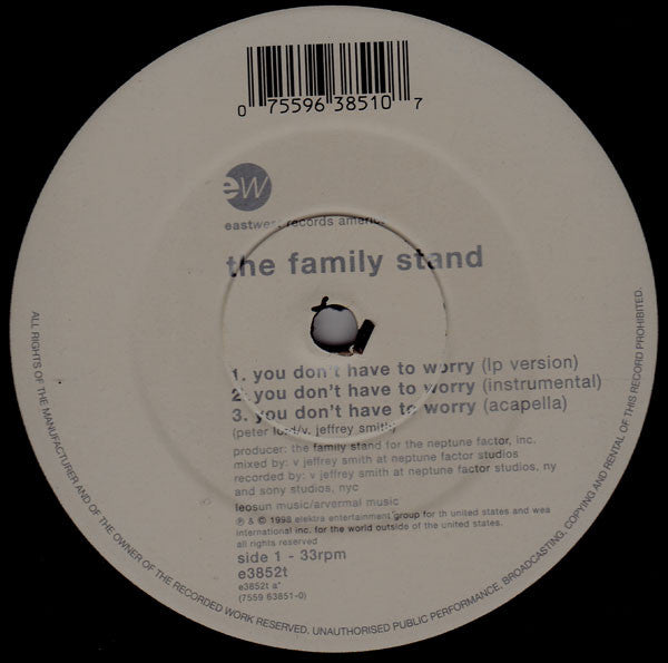 The Family Stand : You Don't Have To Worry (12")