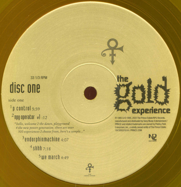 The Artist (Formerly Known As Prince) : The Gold Experience (2xLP, Album, RSD, RE, Gol)