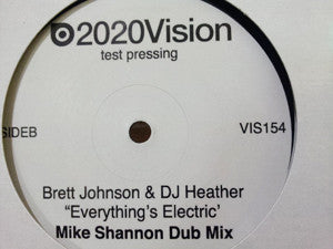 Brett Johnson & DJ Heather : Everything's Electric (The Mike Shannon Remixes) (12", TP)