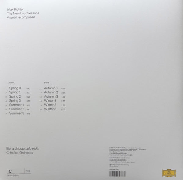 Max Richter : The New Four Seasons Vivaldi Recomposed (LP, Album, Ltd, Num, Yel)