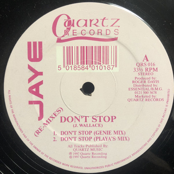 Jaye (2) : Don't Stop (12")