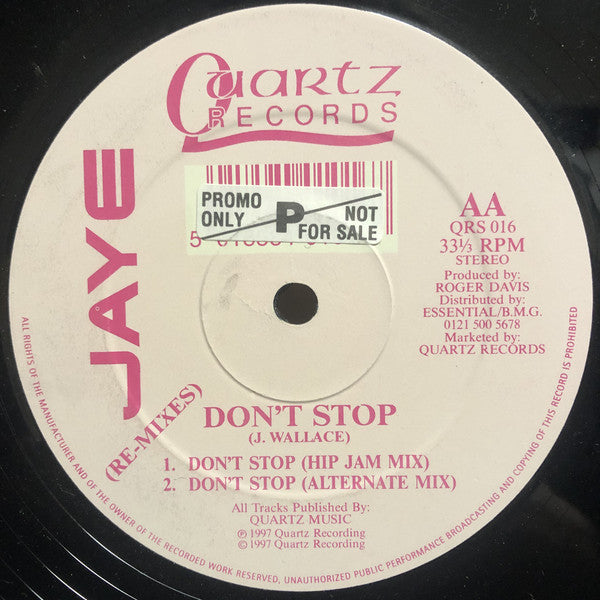 Jaye (2) : Don't Stop (12")