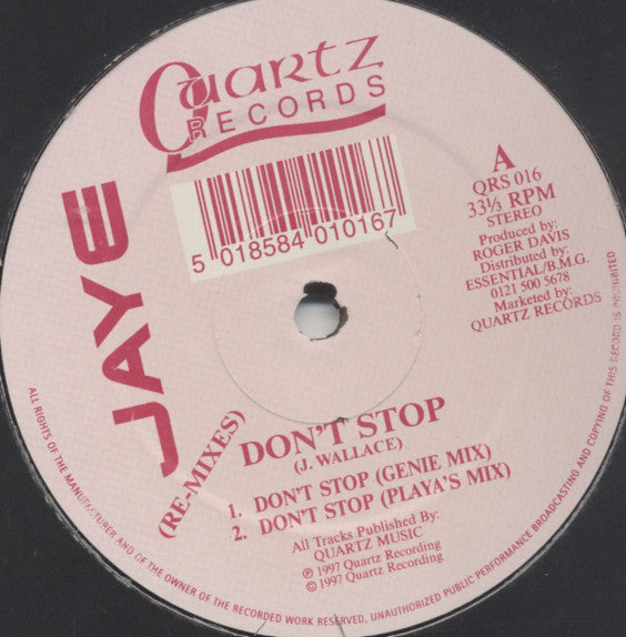 Jaye (2) : Don't Stop (12")