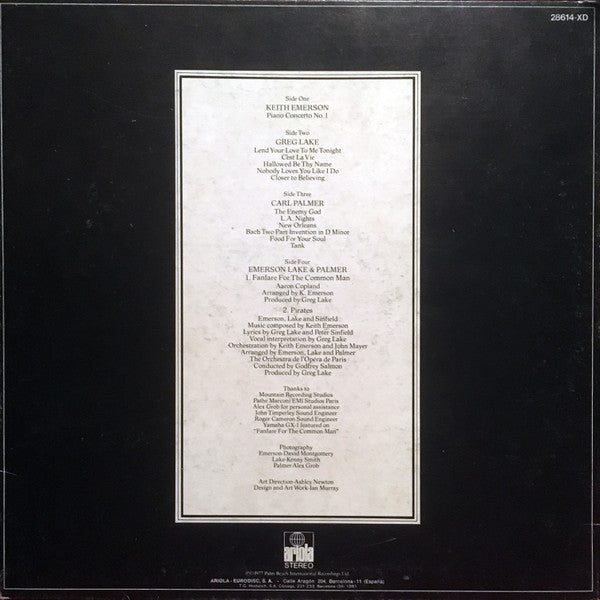 Emerson, Lake & Palmer : Works (Volume 1) (2xLP, Album, Tri)