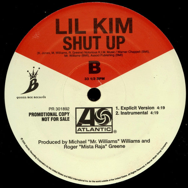 Lil' Kim : Shut Up (12", Promo)