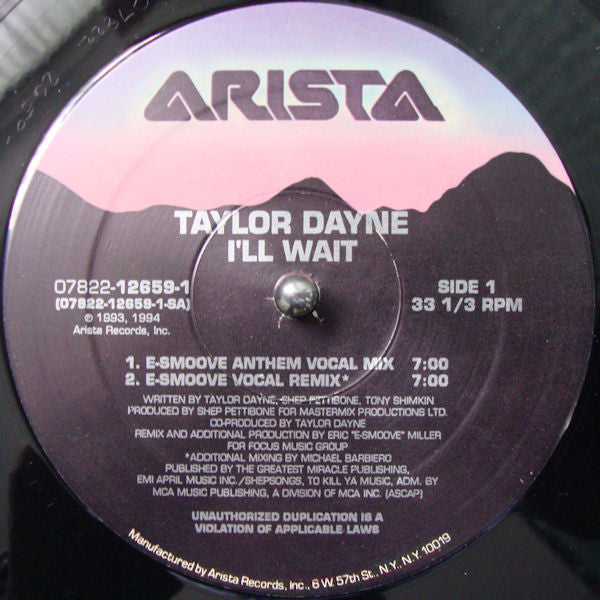 Taylor Dayne : I'll Wait (2x12", Gat)