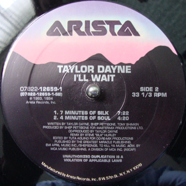 Taylor Dayne : I'll Wait (2x12", Gat)