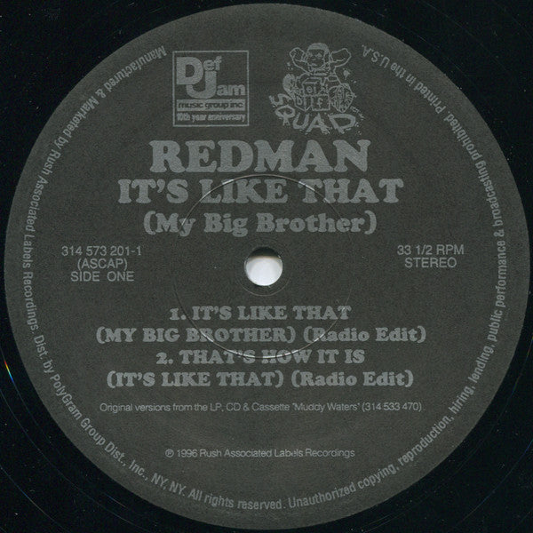 Redman : It's Like That (My Big Brother) (12", Single)