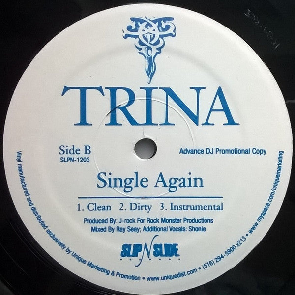 Trina : Single Again (12", Single, Promo)