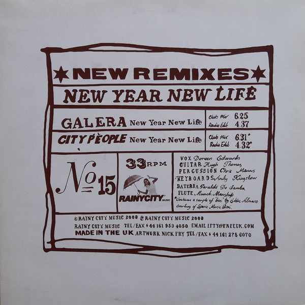 Galera / City People : New Year New Life (New Remixes) (12")