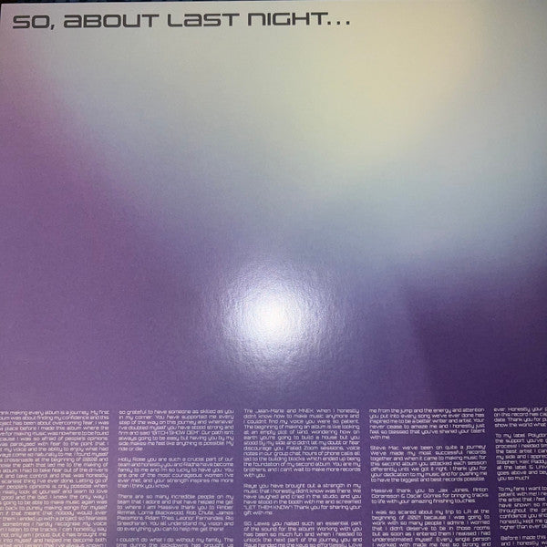 Mabel (5) : About Last Night... (LP, Album, Ltd, Yel)