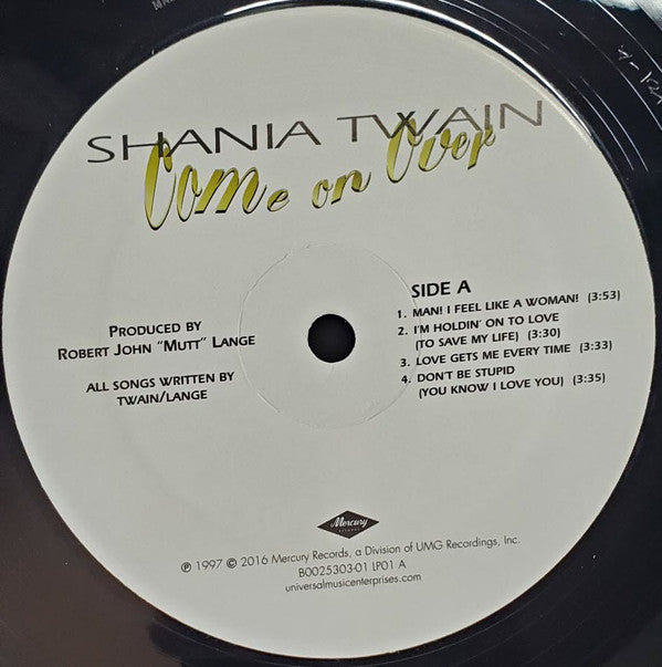 Shania Twain : Come On Over (2xLP, Album, RP)