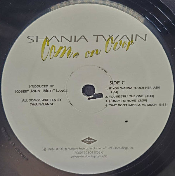 Shania Twain : Come On Over (2xLP, Album, RP)