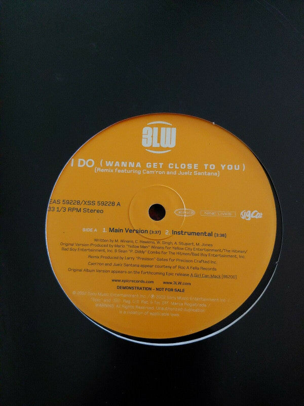 3LW : I Do (Wanna Get Close To You) (Remix) (12", Promo)