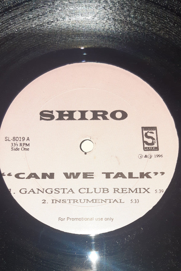 Shiro : Can We Talk (12", Promo)