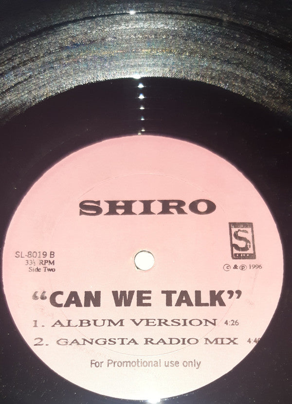 Shiro : Can We Talk (12", Promo)