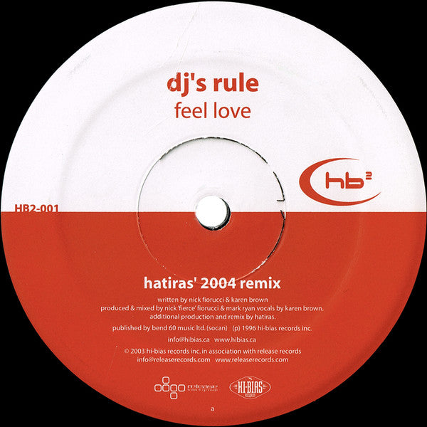 DJ's Rule : Feel Love (12")