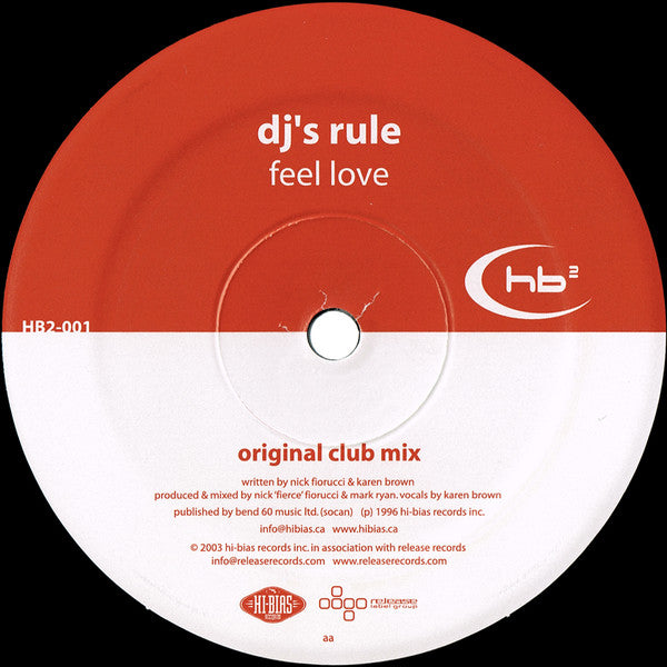 DJ's Rule : Feel Love (12")