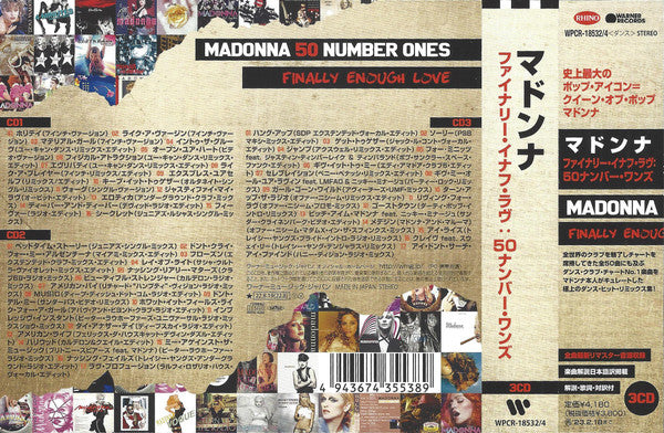 Madonna : Finally Enough Love (50 Number Ones) (3xCD, Comp, RM)