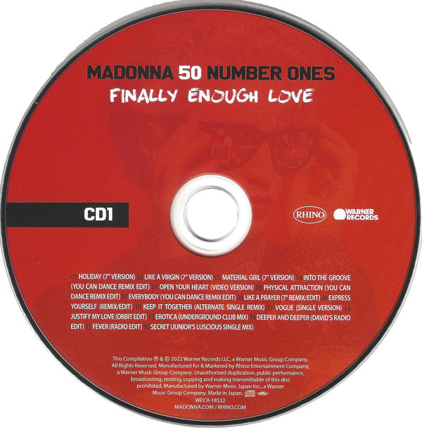 Madonna : Finally Enough Love (50 Number Ones) (3xCD, Comp, RM)