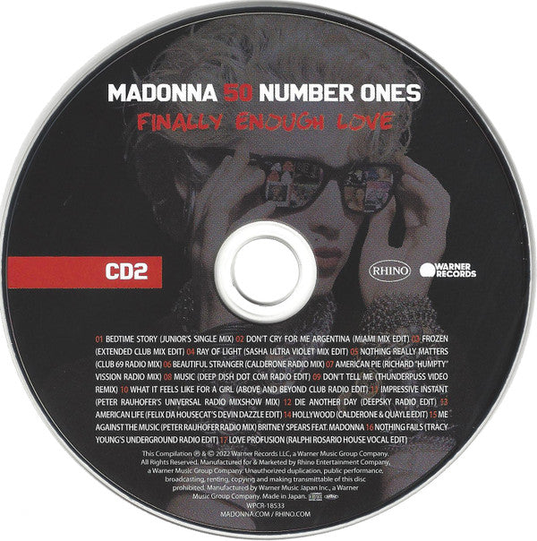 Madonna : Finally Enough Love (50 Number Ones) (3xCD, Comp, RM)