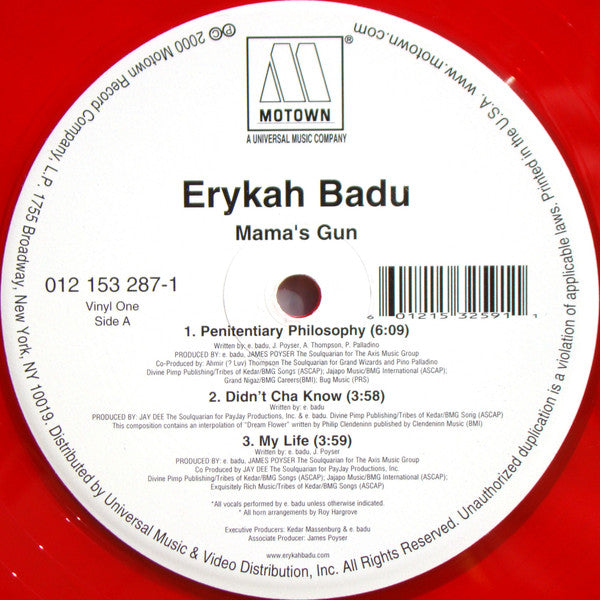 Erykah Badu : Mama's Gun (2xLP, Album, Red)