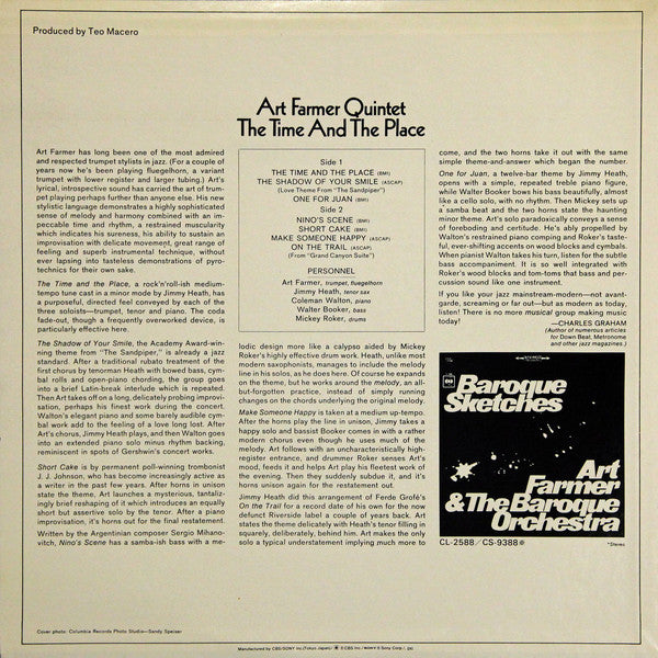 Art Farmer Quintet : The Time And The Place (LP, Album, RE)