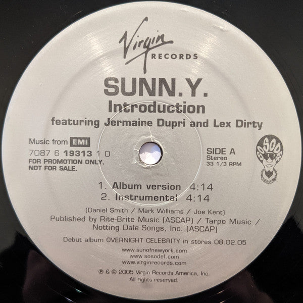 SunN.Y. : Introduction (12", Promo)