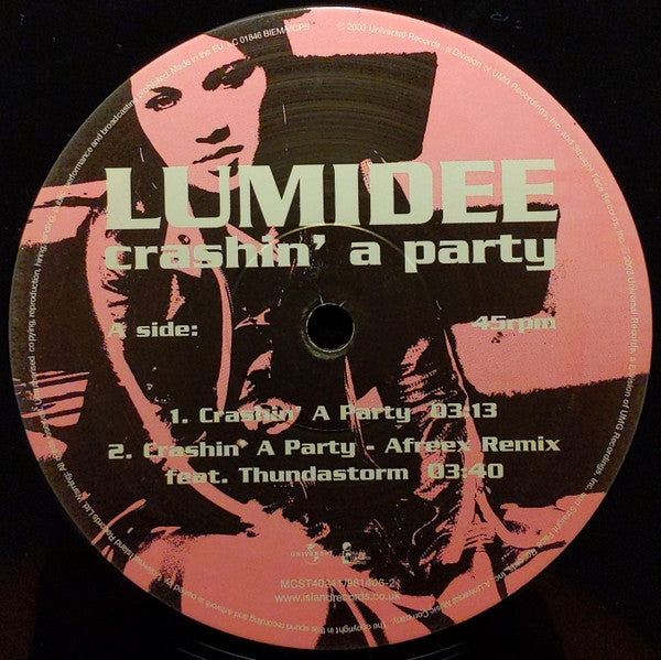 Lumidee Featuring N.O.R.E. : Crashin' A Party (12")