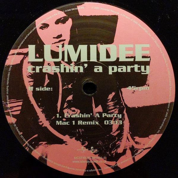 Lumidee Featuring N.O.R.E. : Crashin' A Party (12")