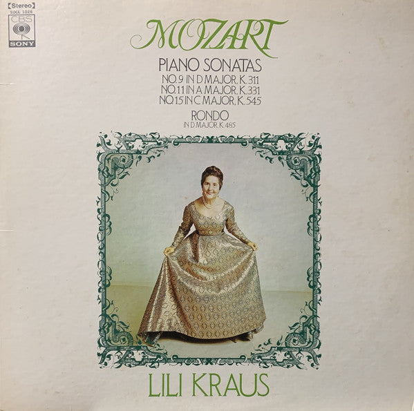 Wolfgang Amadeus Mozart, Lili Kraus : Piano Sonatas (LP, Album)