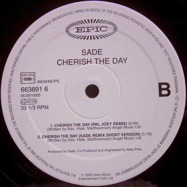 Sade : Cherish The Day (12")