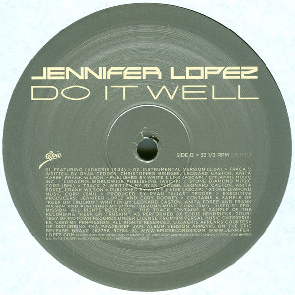 Jennifer Lopez : Do It Well (12")