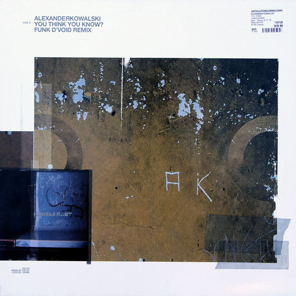 Alexander Kowalski : You Think You Know? (Funk D'Void Remix) / Emtec (De-constructed By The British Murder Boys) (12")