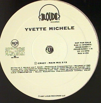 Yvette Michele : Crazy (12", Promo)