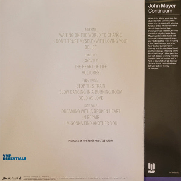 John Mayer : Continuum (2xLP, Album, Club, RE, RP, Tur)