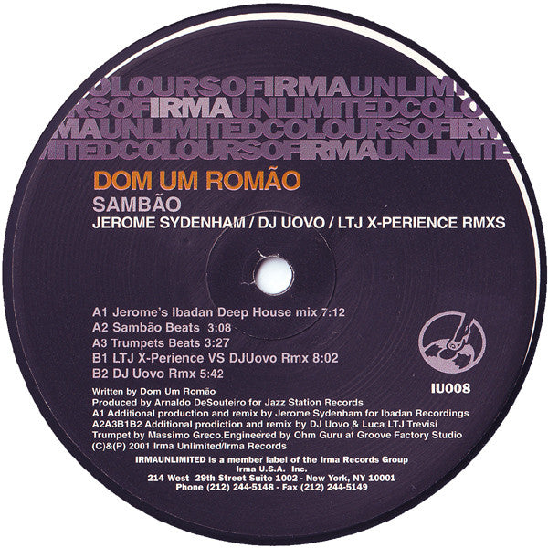 Dom Um Romao : Sambão (Jerome Sydenham / DJ Uovo / LTJ X-Perience Rmxs) (12")