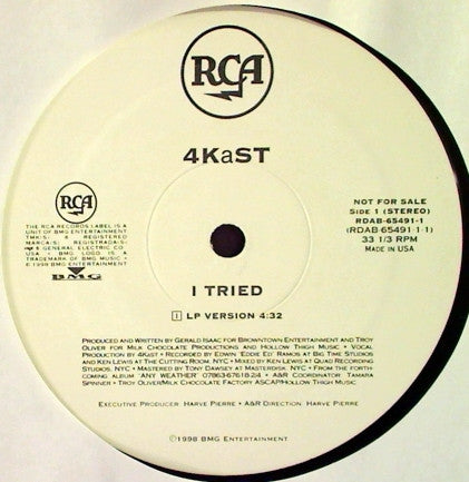 4KaST : If I Could / I Tried (12", Promo)