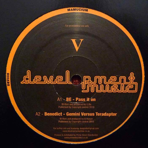 Various : Under Development E.P (12", EP, Promo)