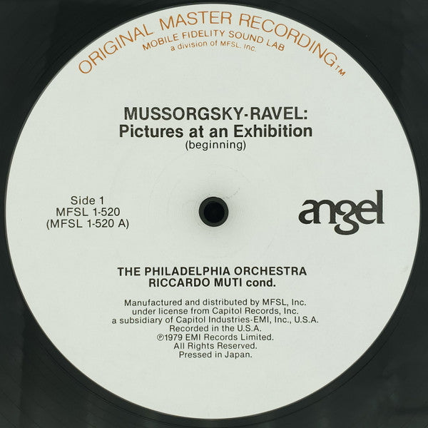 Modest Mussorgsky / Maurice Ravel / Igor Stravinsky, The Philadelphia Orchestra, Riccardo Muti : Pictures At An Exhibition / The Firebird (Suite, 1919) (LP, Album, RE, RM)