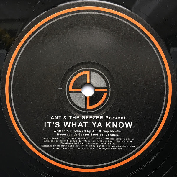 Ant & Geezer : It's What Ya Know (12")