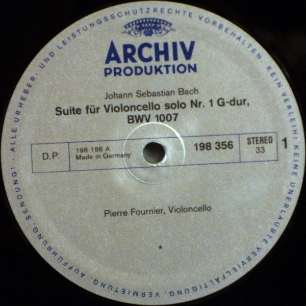 Johann Sebastian Bach – Pierre Fournier : Sechs Suiten Für Violoncello Solo (BWV 1007-1012) (Box + 3xLP, RE, RP)