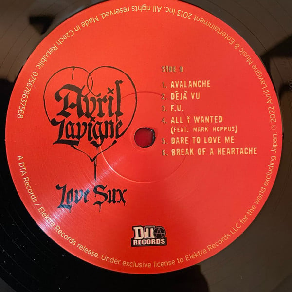 Avril Lavigne : Love Sux (LP, Album)