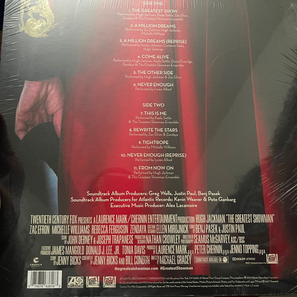 Various : The Greatest Showman (Original Motion Picture Soundtrack) (LP, Album, Blu)