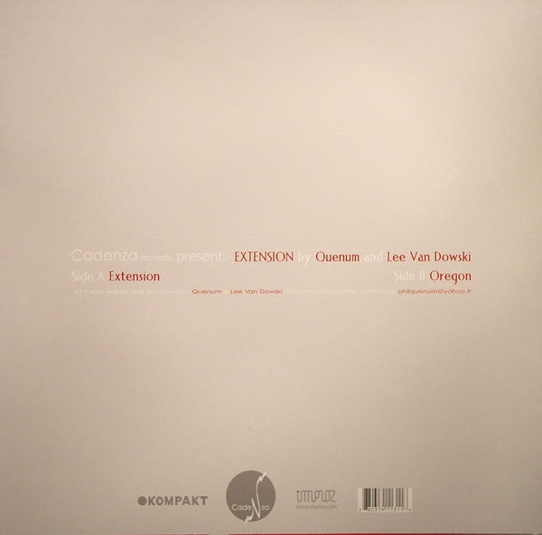 Quenum & Lee Van Dowski : Extension (12")