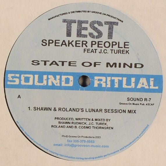 Speaker People Feat. J.C. Turek : State Of Mind (12")